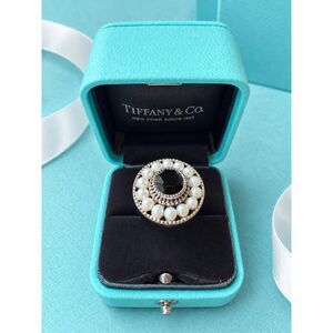 Tiffany & Co Ziegfeld Onyx and Pearl Ring ONLY, sz 5.5